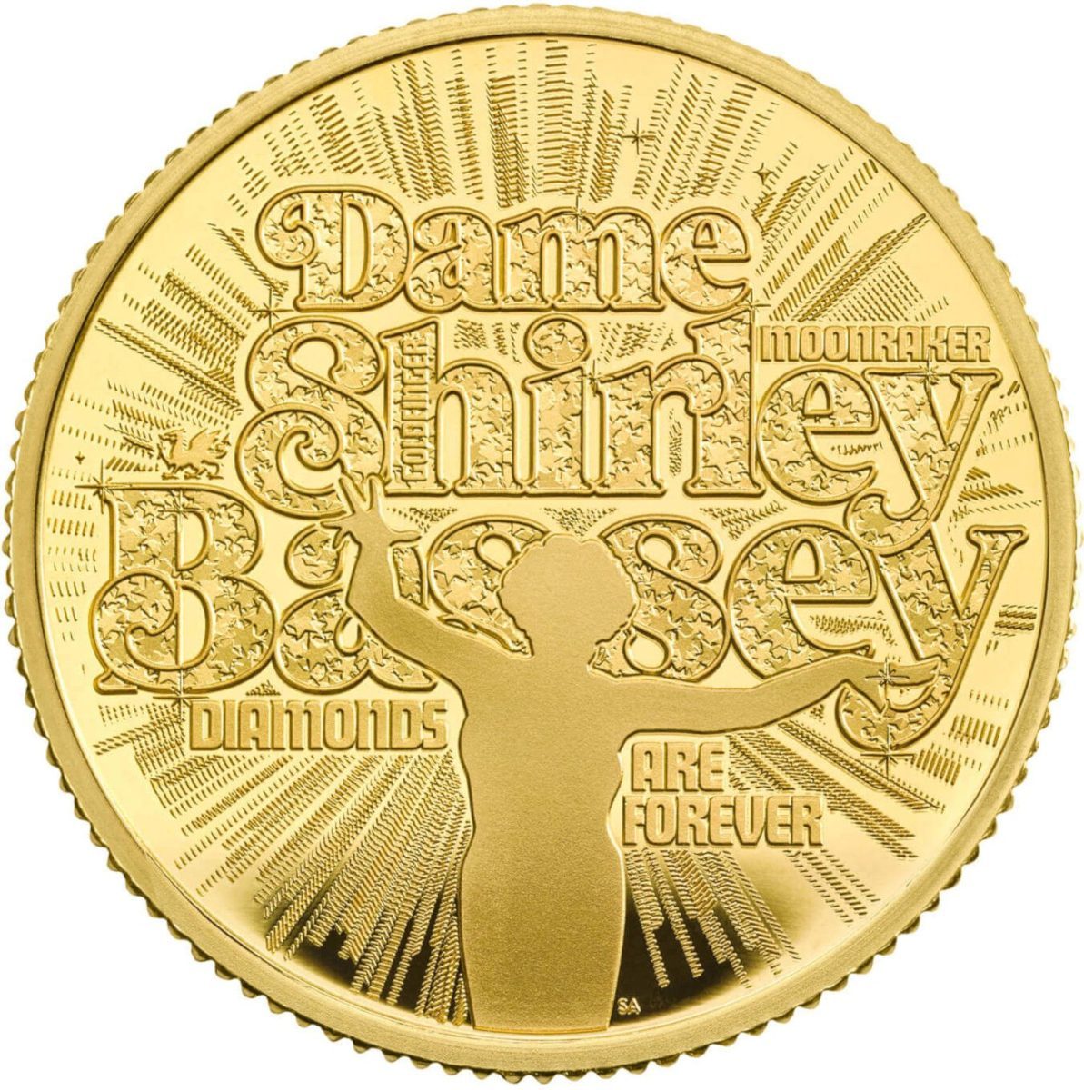 25 Pounds - Charles III Dame Shirley Bassey; Gold Proof reverse