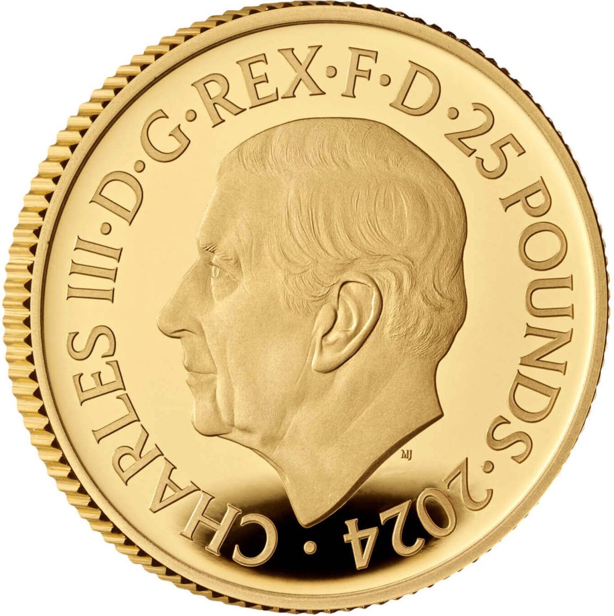 25 Pounds - Charles III George Michael; Gold Proof obverse