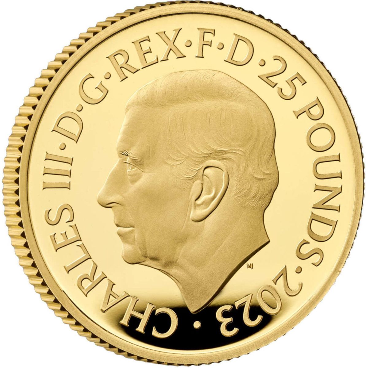25 Pounds - Charles III King Arthur; Gold Proof obverse
