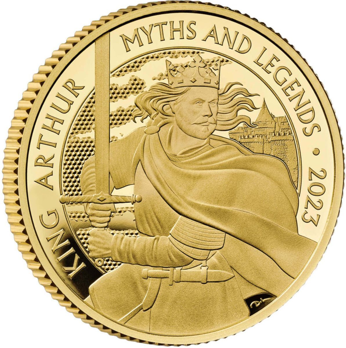 25 Pounds - Charles III King Arthur; Gold Proof reverse