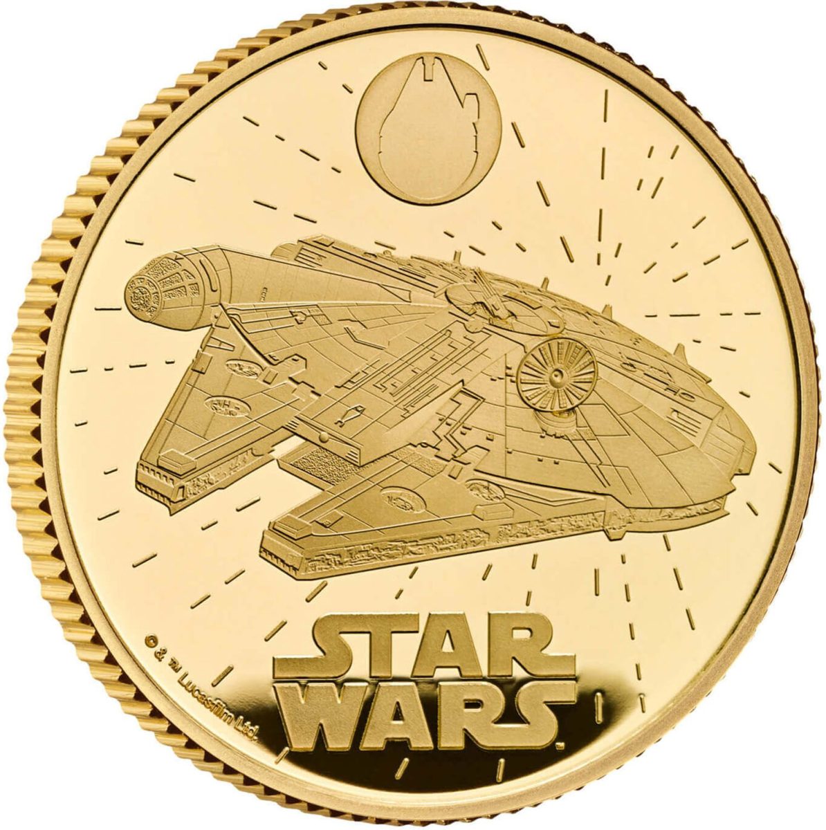 25 Pounds - Charles III Millennium Falcon; Gold Proof reverse