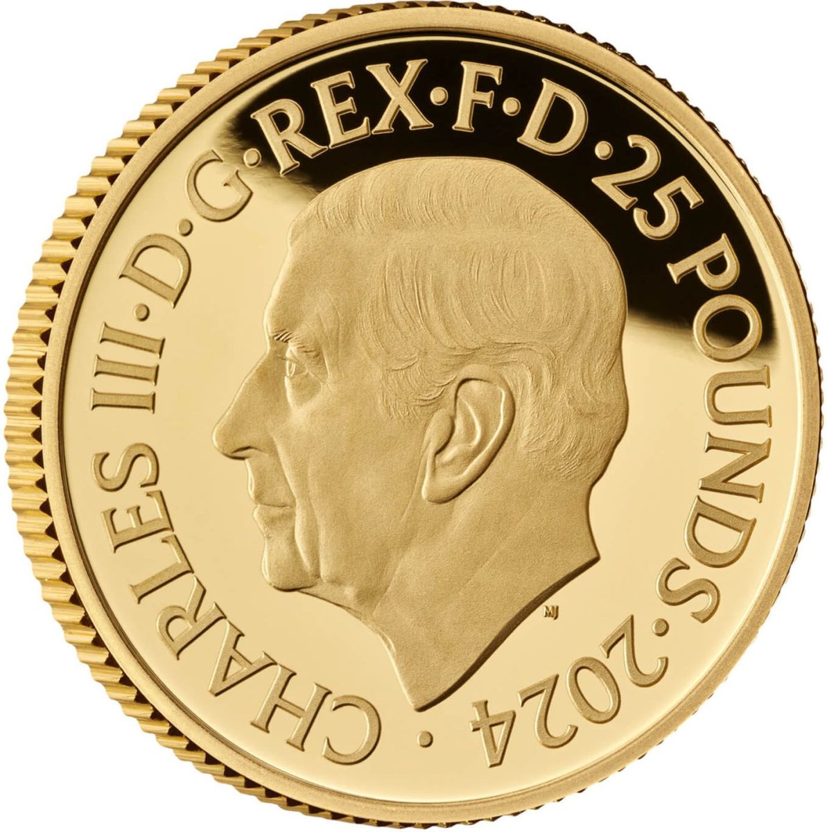 25 Pounds - Charles III Paul McCartney; Gold Proof obverse