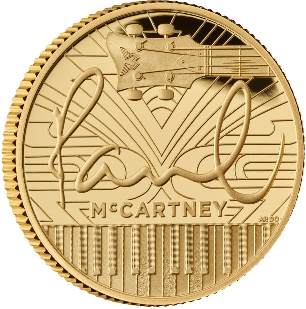 25 Pounds - Charles III Paul McCartney; Gold Proof reverse