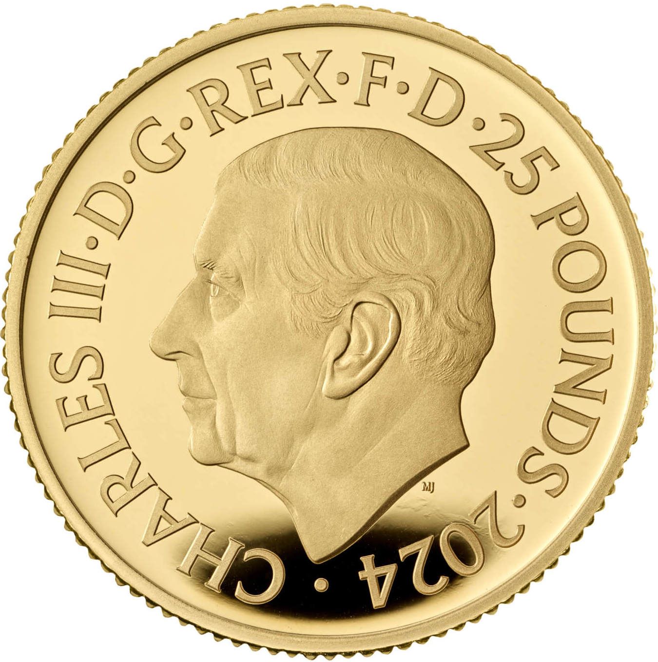 25 Pounds - Charles III Seymour Unicorn; Gold Proof obverse