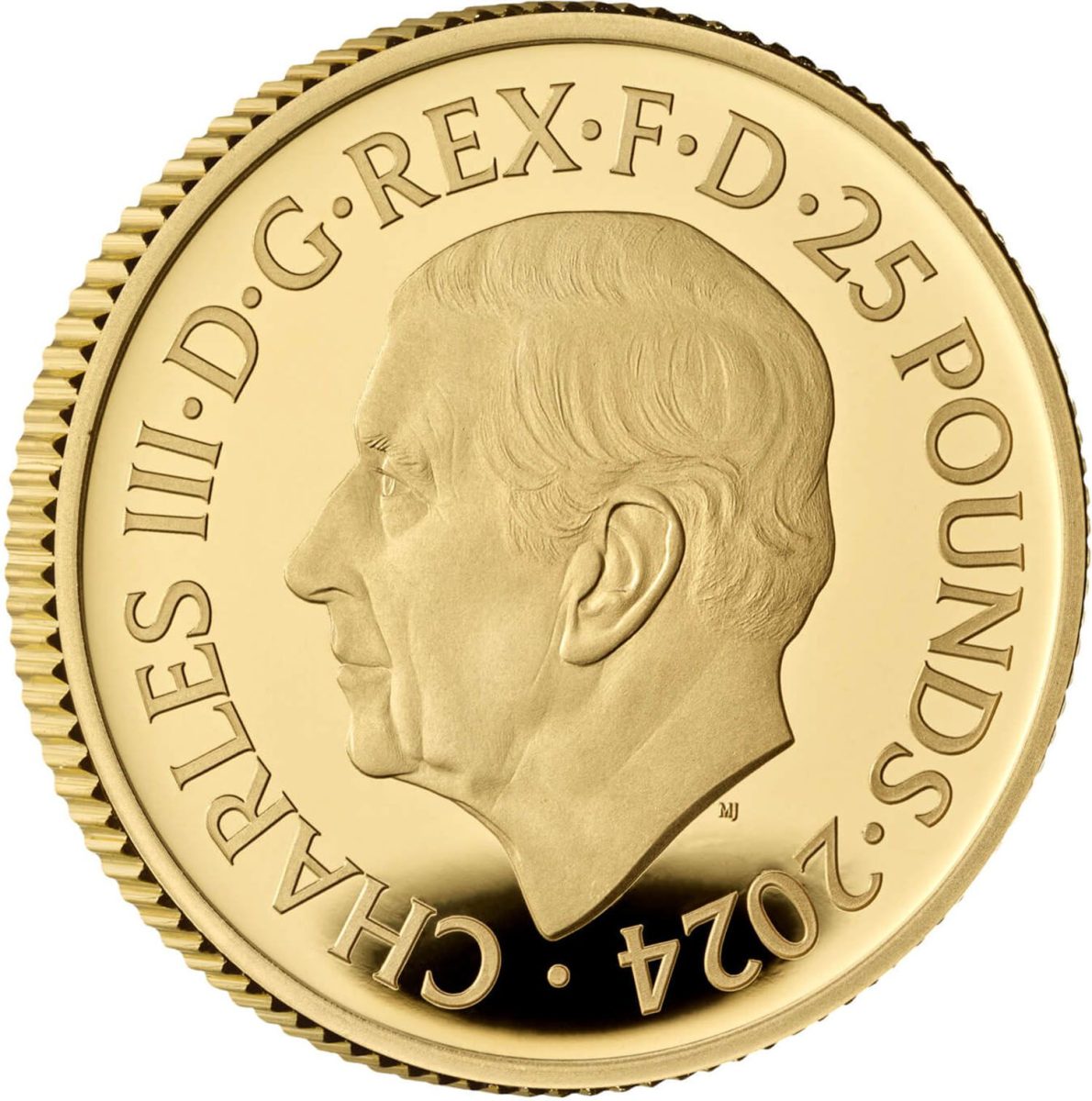25 Pounds - Charles III Stegosaurus; Gold Proof obverse