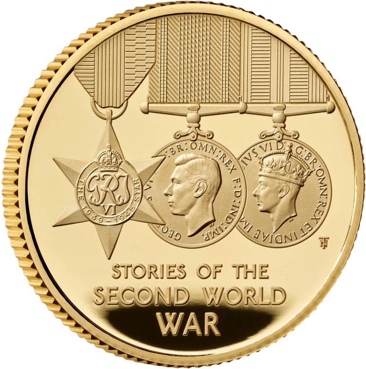 25 Pounds - Charles III Stories of the Second World War; Gold Proof reverse