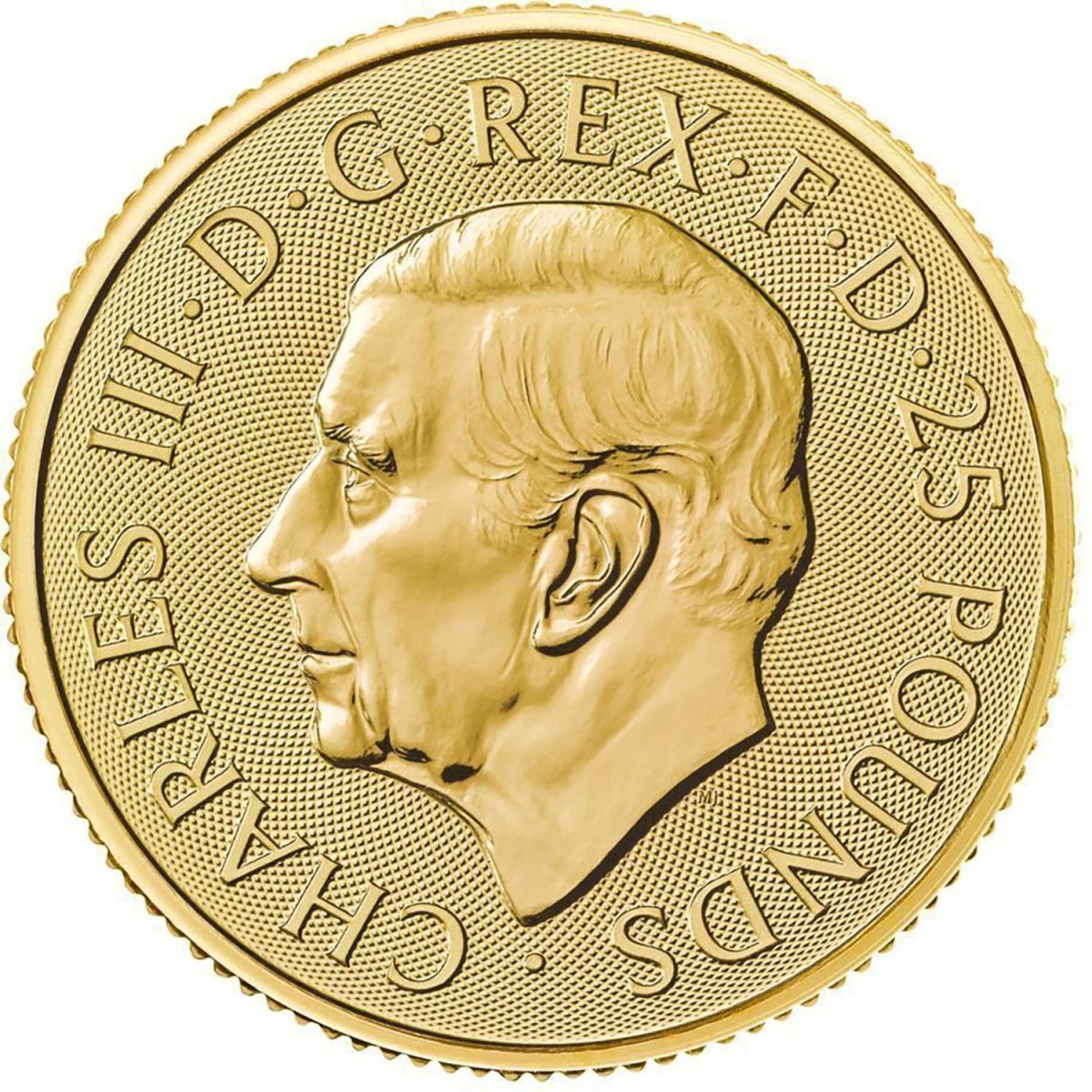 25 Pounds - Charles III The Four Nations; 1/4oz Fine Gold obverse