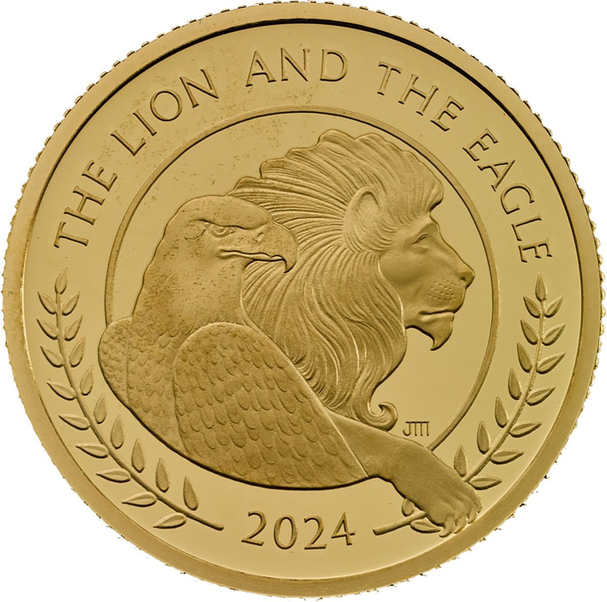 25 Pounds - Charles III The Lion and The Eagle; Gold Proof reverse