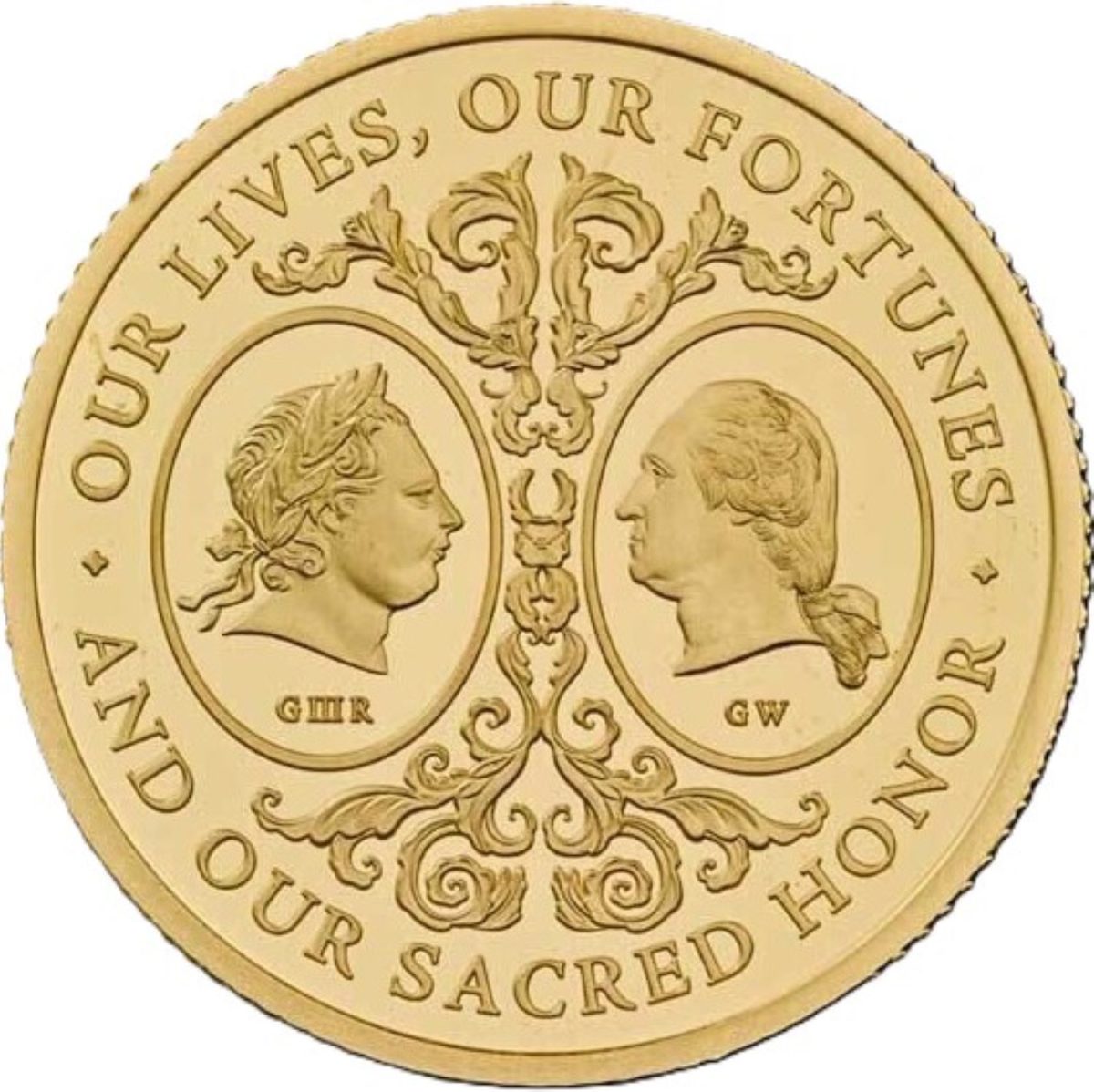 25 Pounds - Charles III The Two George's; Gold Proof reverse