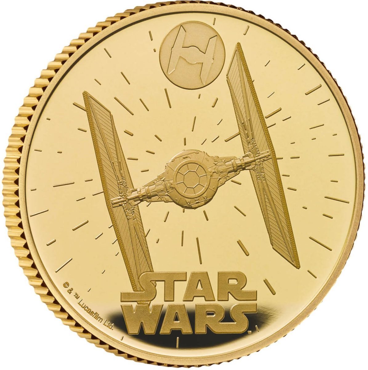 25 Pounds - Charles III TIE Fighter; Gold Proof reverse