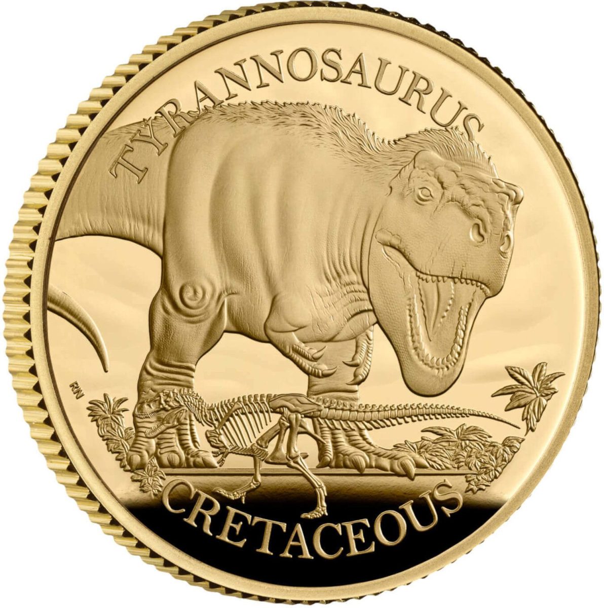 25 Pounds - Charles III Tyrannosaurus; Gold Proof reverse