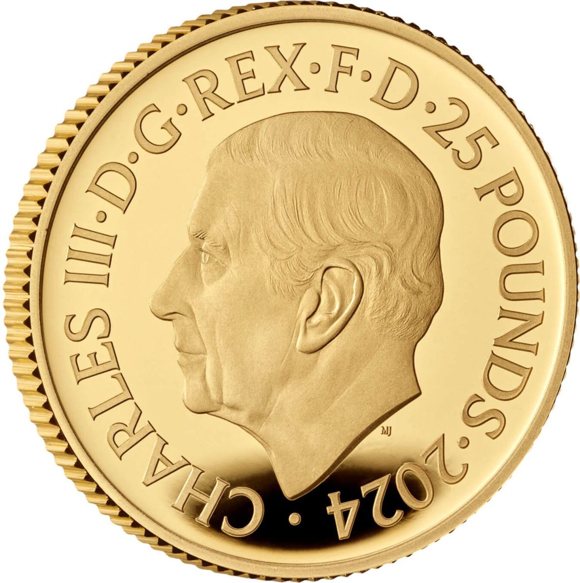 25 Pounds - Charles III X-Wing; Gold Proof obverse