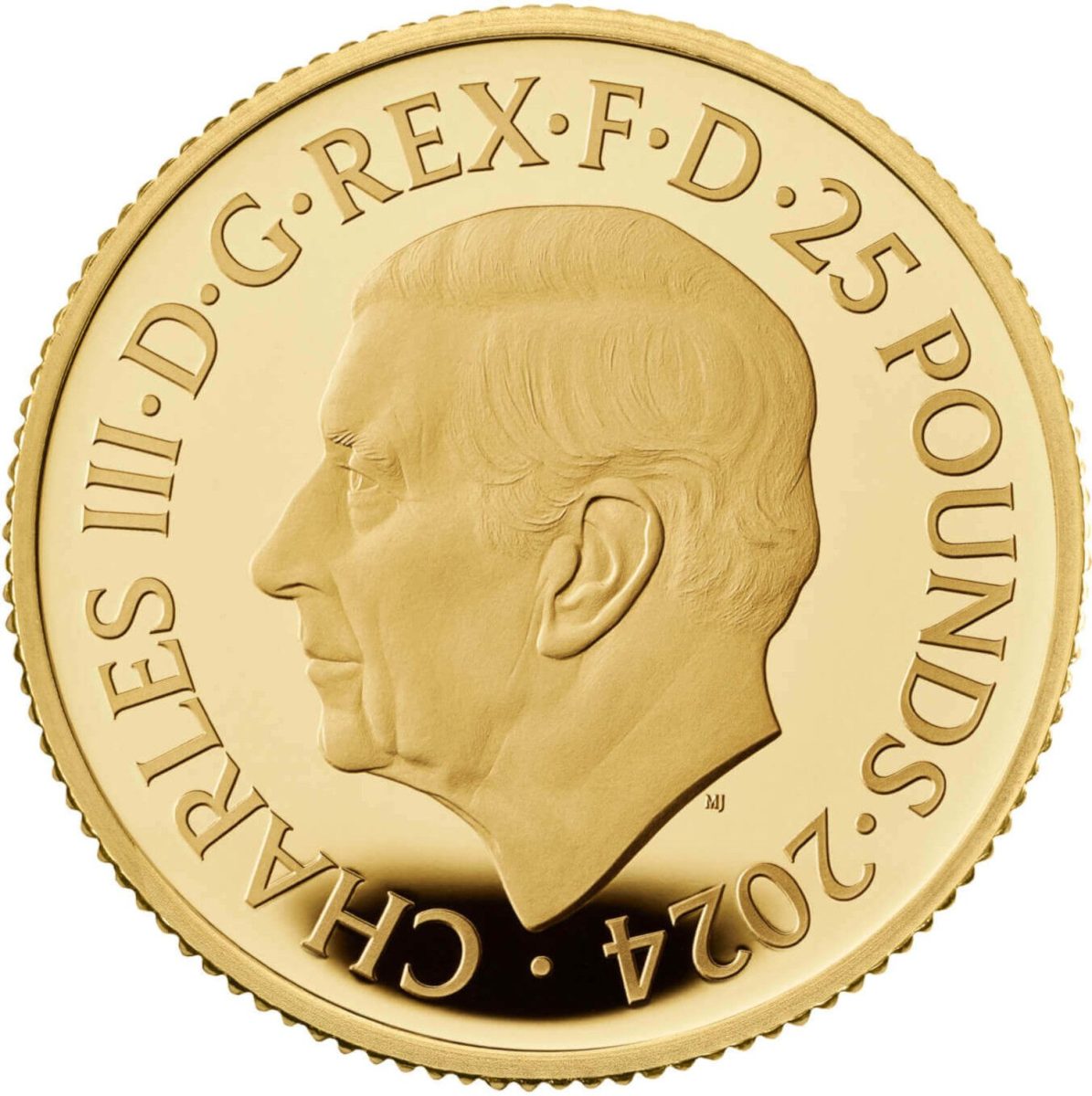 25 Pounds - Charles III Year of the Dragon; Gold Proof obverse