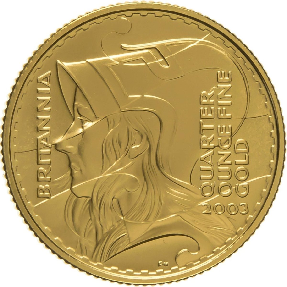 25 Pounds - Elizabeth II 4th portrait; 1/4 oz Fine Gold