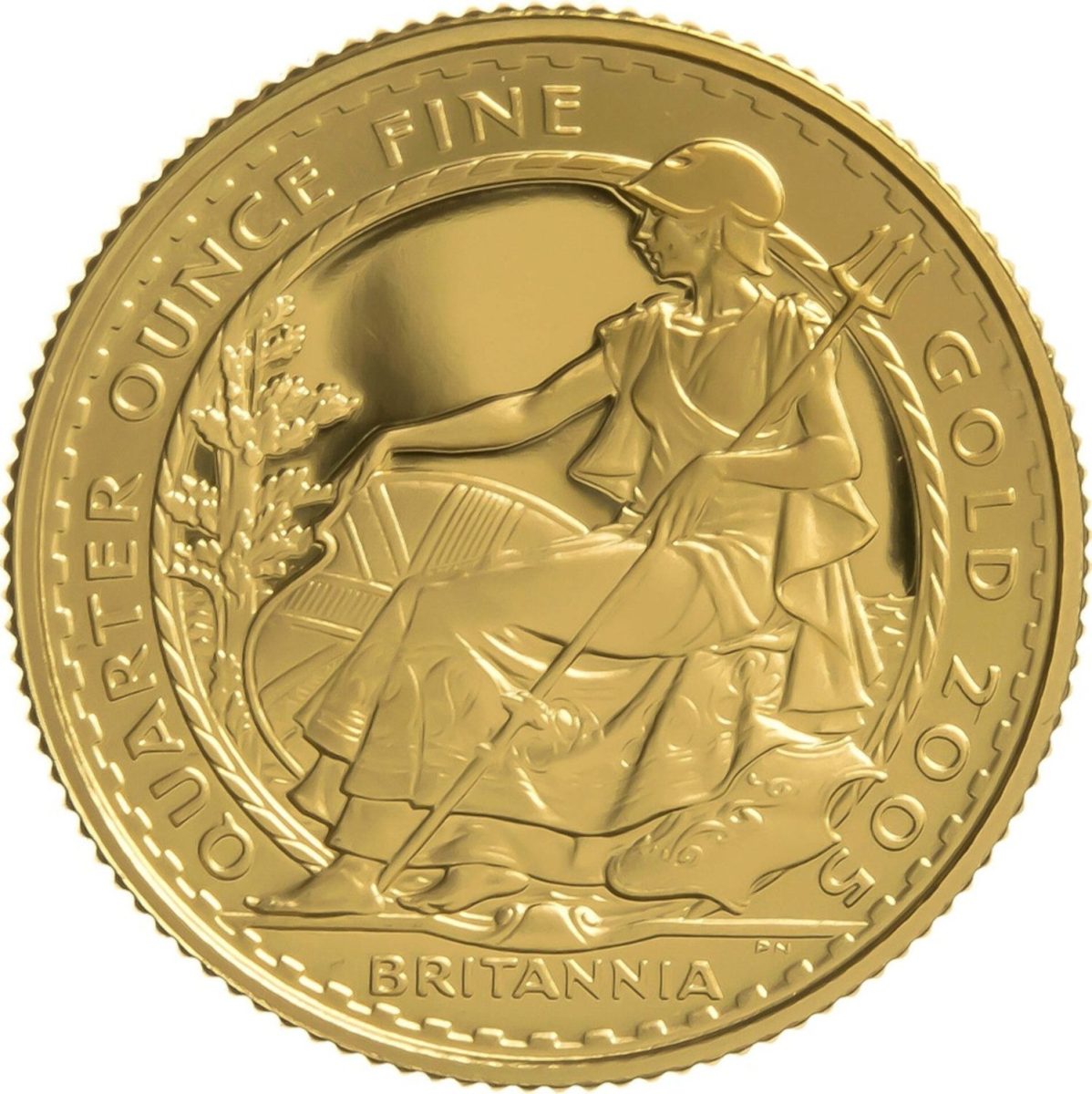 25 Pounds - Elizabeth II 4th portrait; 1/4 oz Fine Gold