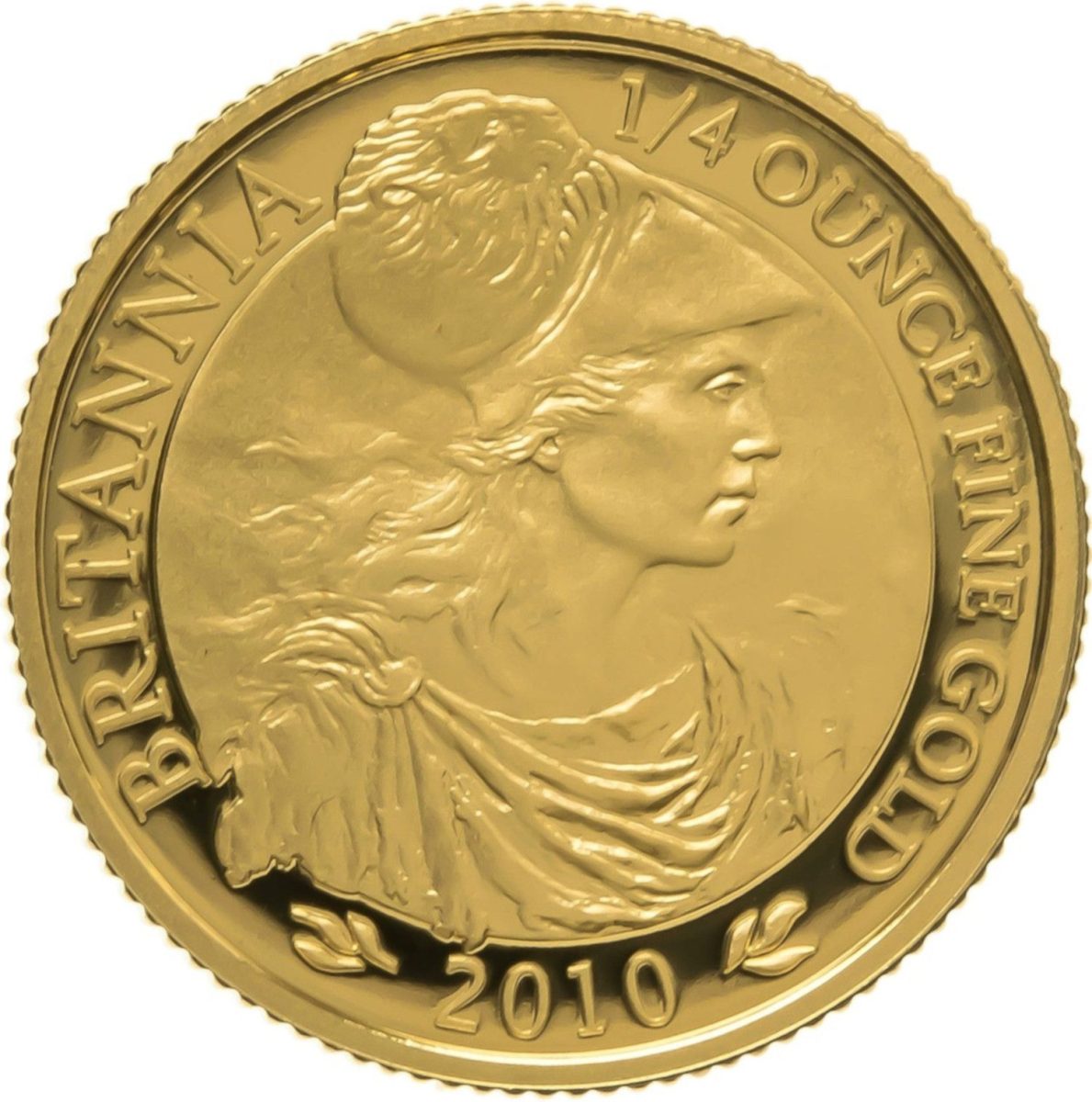25 Pounds - Elizabeth II 4th portrait; 1/4 oz Fine Gold