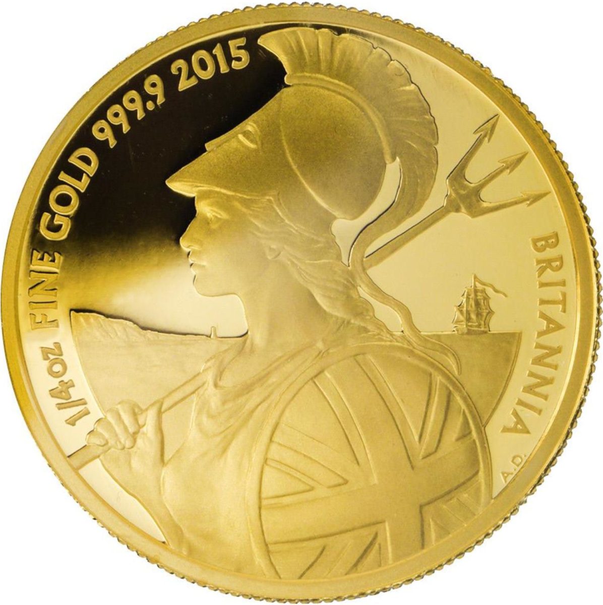 25 Pounds - Elizabeth II 5th portrait; 1/4 oz Fine Gold