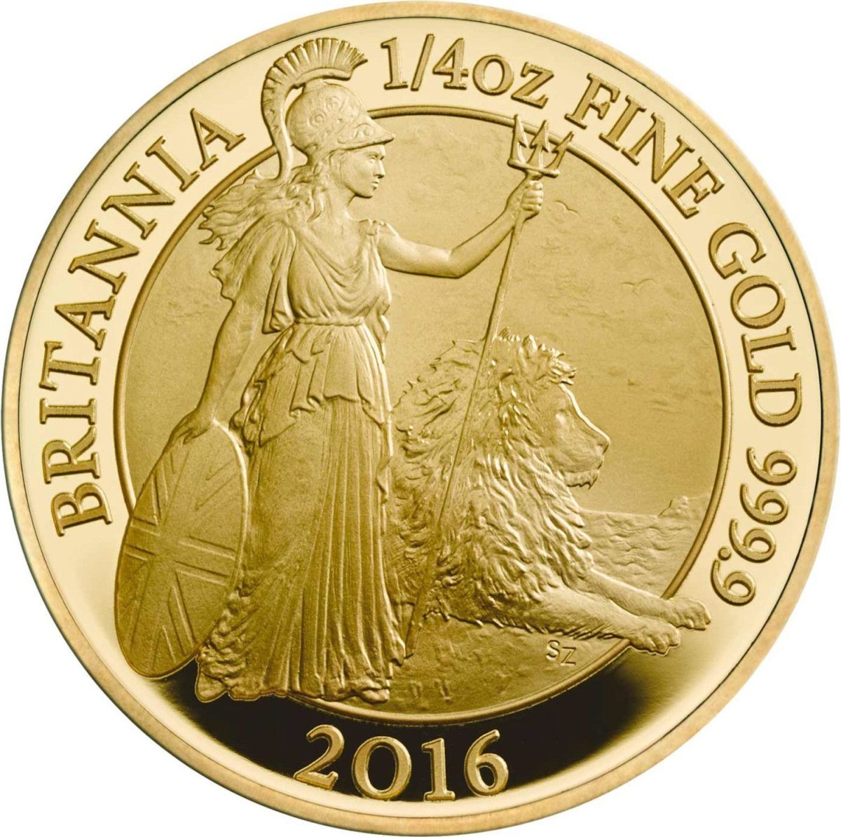 25 Pounds - Elizabeth II 5th portrait; 1/4 oz Fine Gold