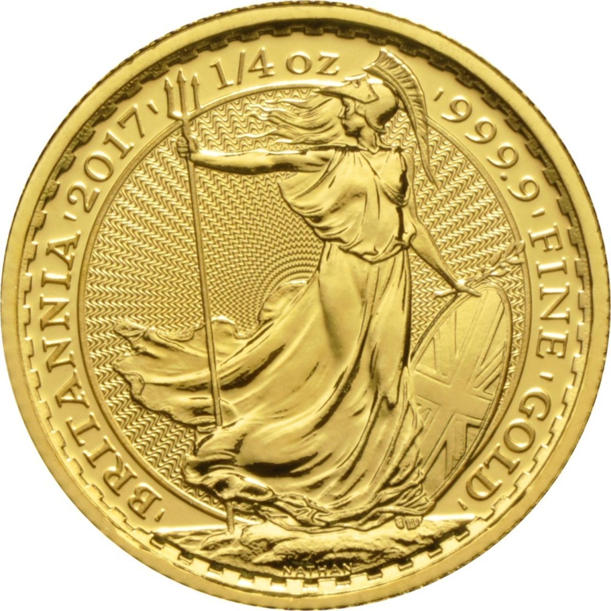 25 Pounds - Elizabeth II 5th portrait; 1/4 oz Fine Gold