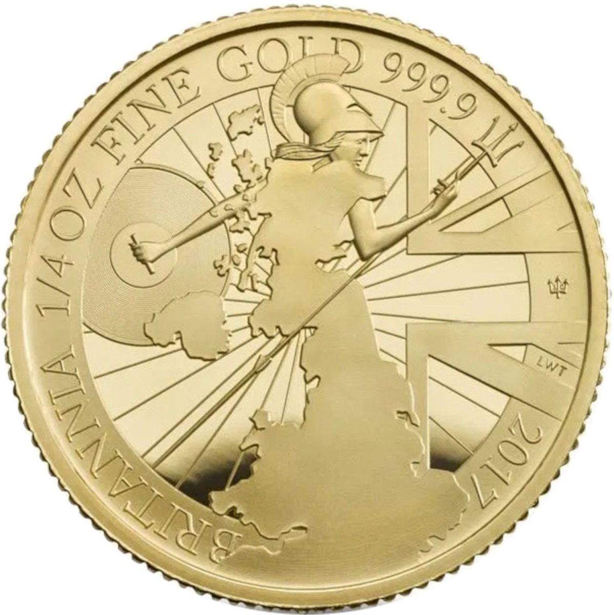 25 Pounds - Elizabeth II 5th portrait; 1/4 oz Fine Gold