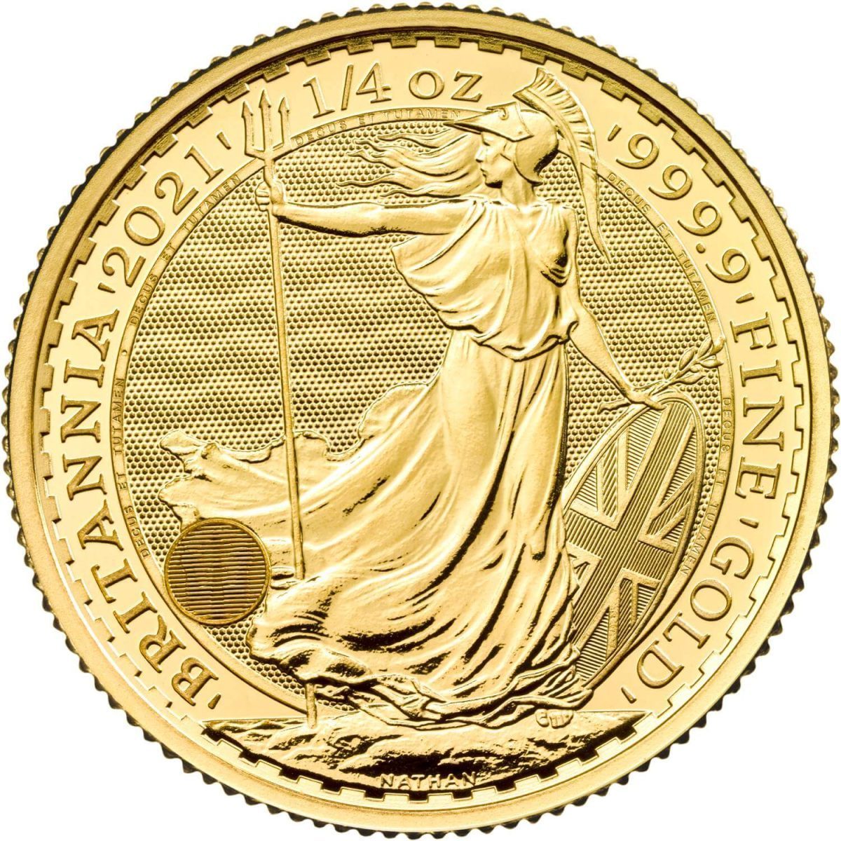25 Pounds - Elizabeth II 5th portrait; 1/4 oz Fine Gold