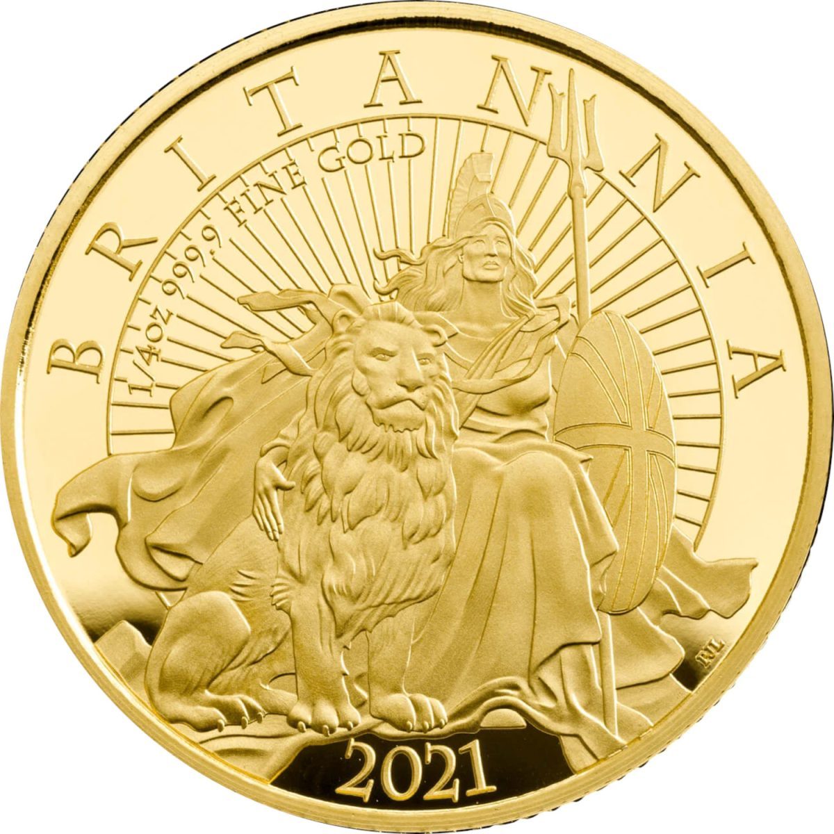 25 Pounds - Elizabeth II 5th portrait; 1/4 oz Fine Gold