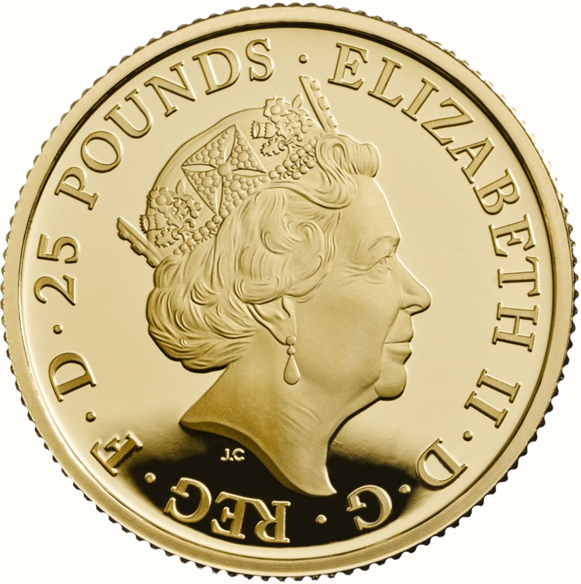25 Pounds - Elizabeth II Four Generations of Royalty; Gold Proof obverse
