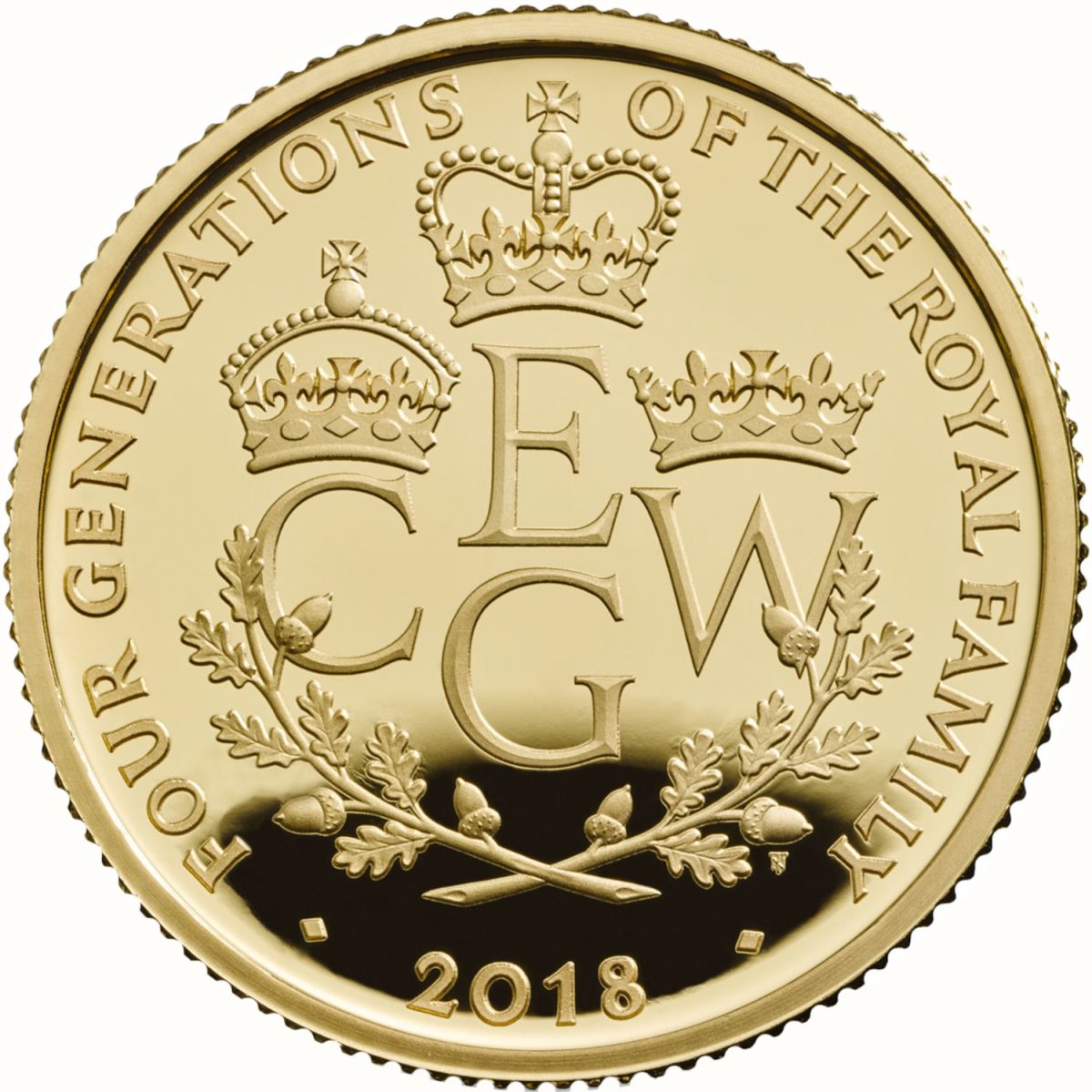 25 Pounds - Elizabeth II Four Generations of Royalty; Gold Proof