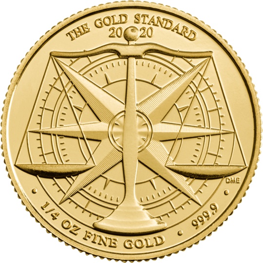 25 Pounds - Elizabeth II Gold Standard; 1/4 oz Fine Gold reverse