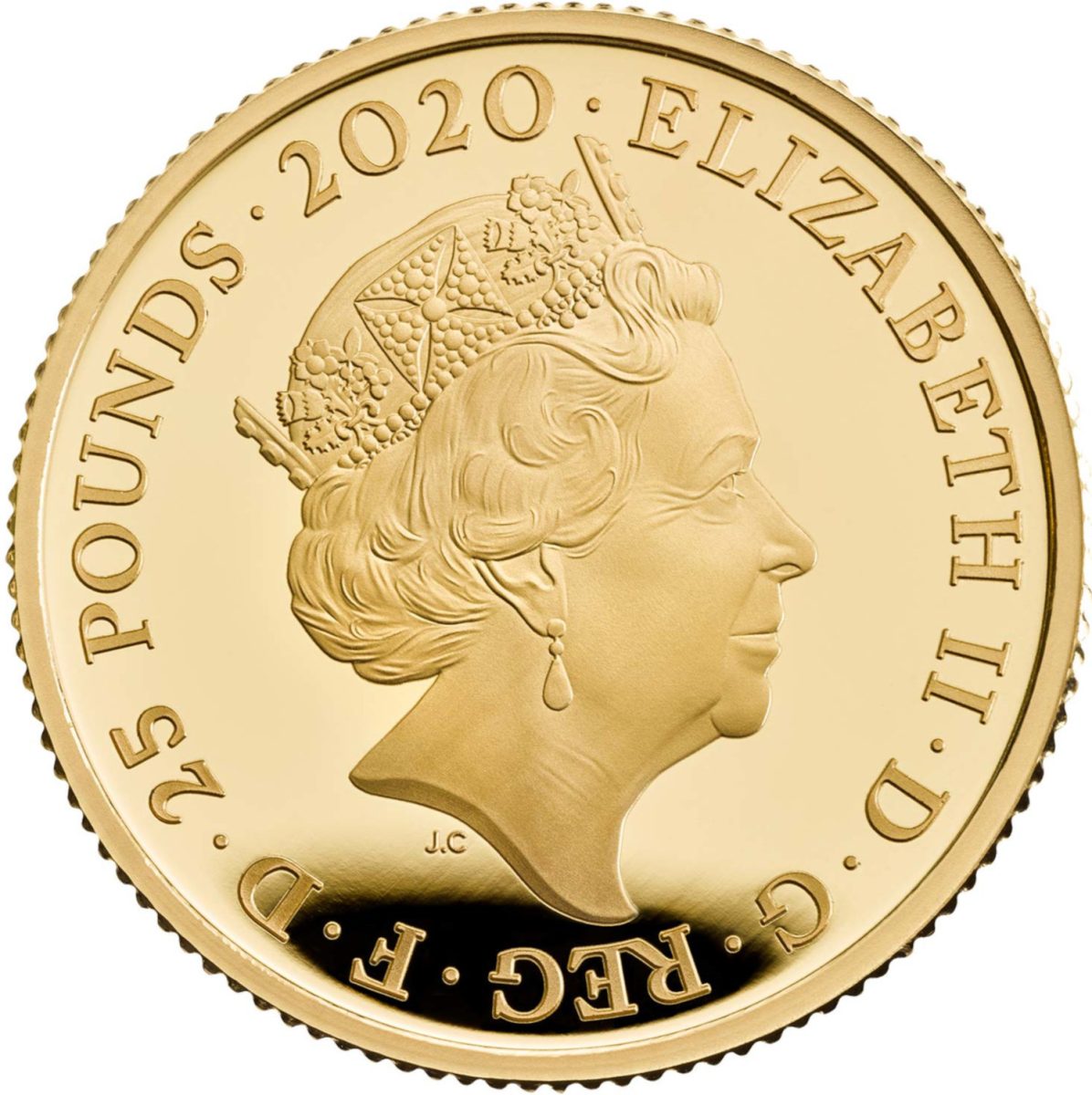 25 Pounds - Elizabeth II James Bond - II; Gold Proof obverse
