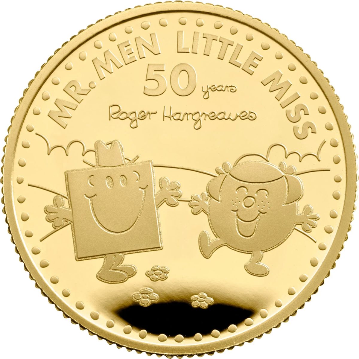 25 Pounds - Elizabeth II Mr. Strong and Little Miss Giggles; Gold Proof reverse