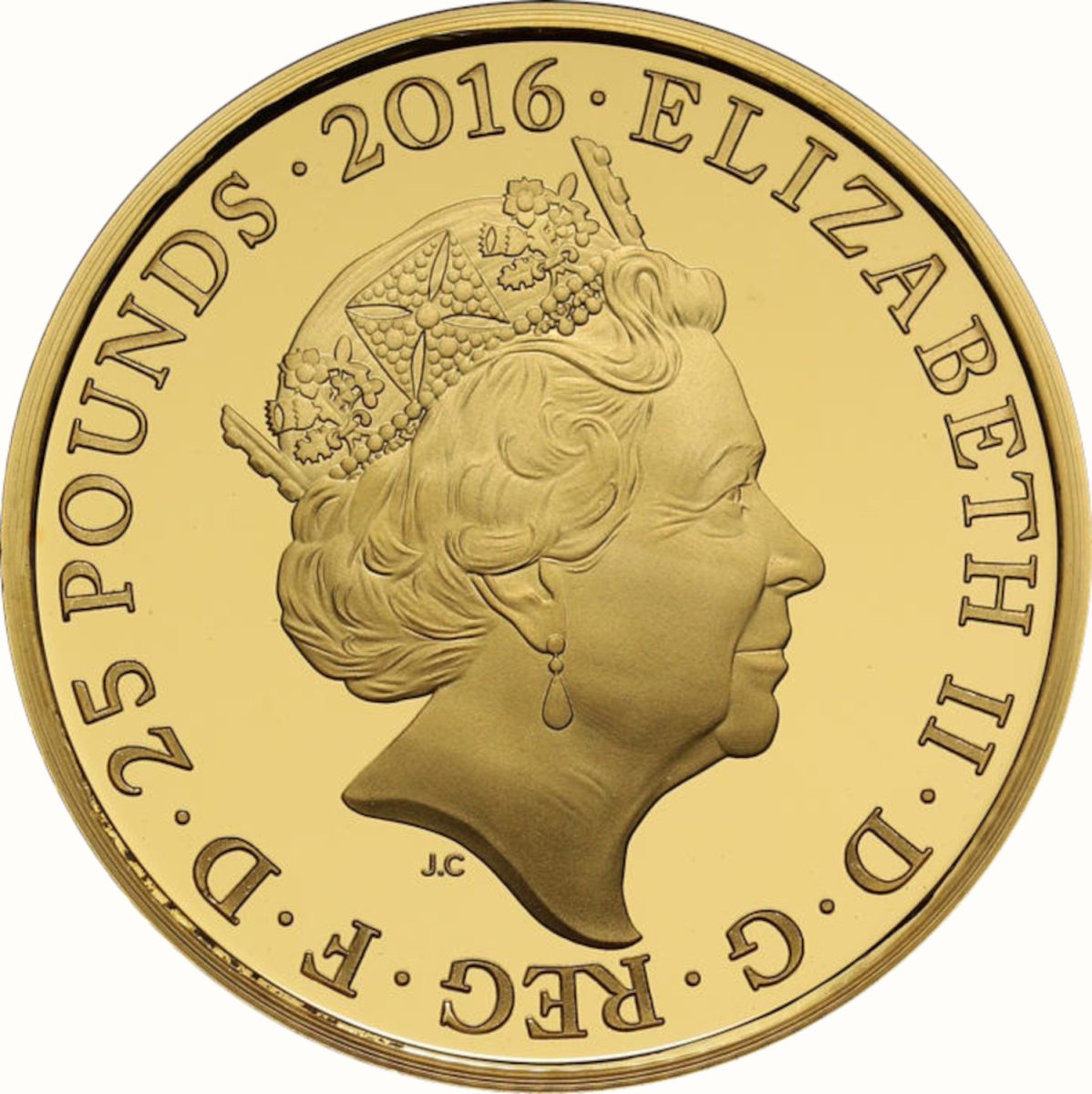 25 Pounds - Elizabeth II Peter Rabbit; Gold Proof obverse