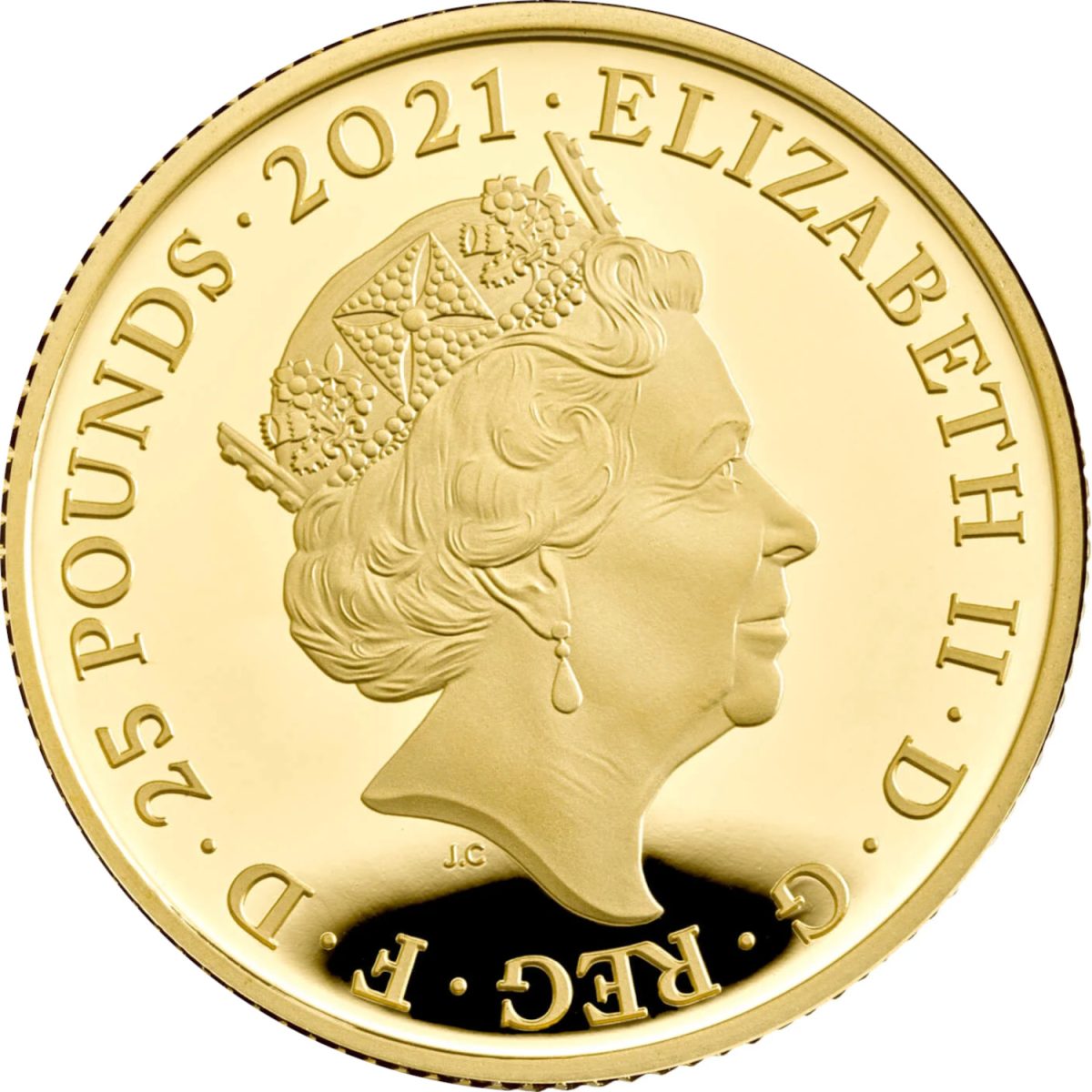 25 Pounds - Elizabeth II Prince Philip, Gold Proof obverse
