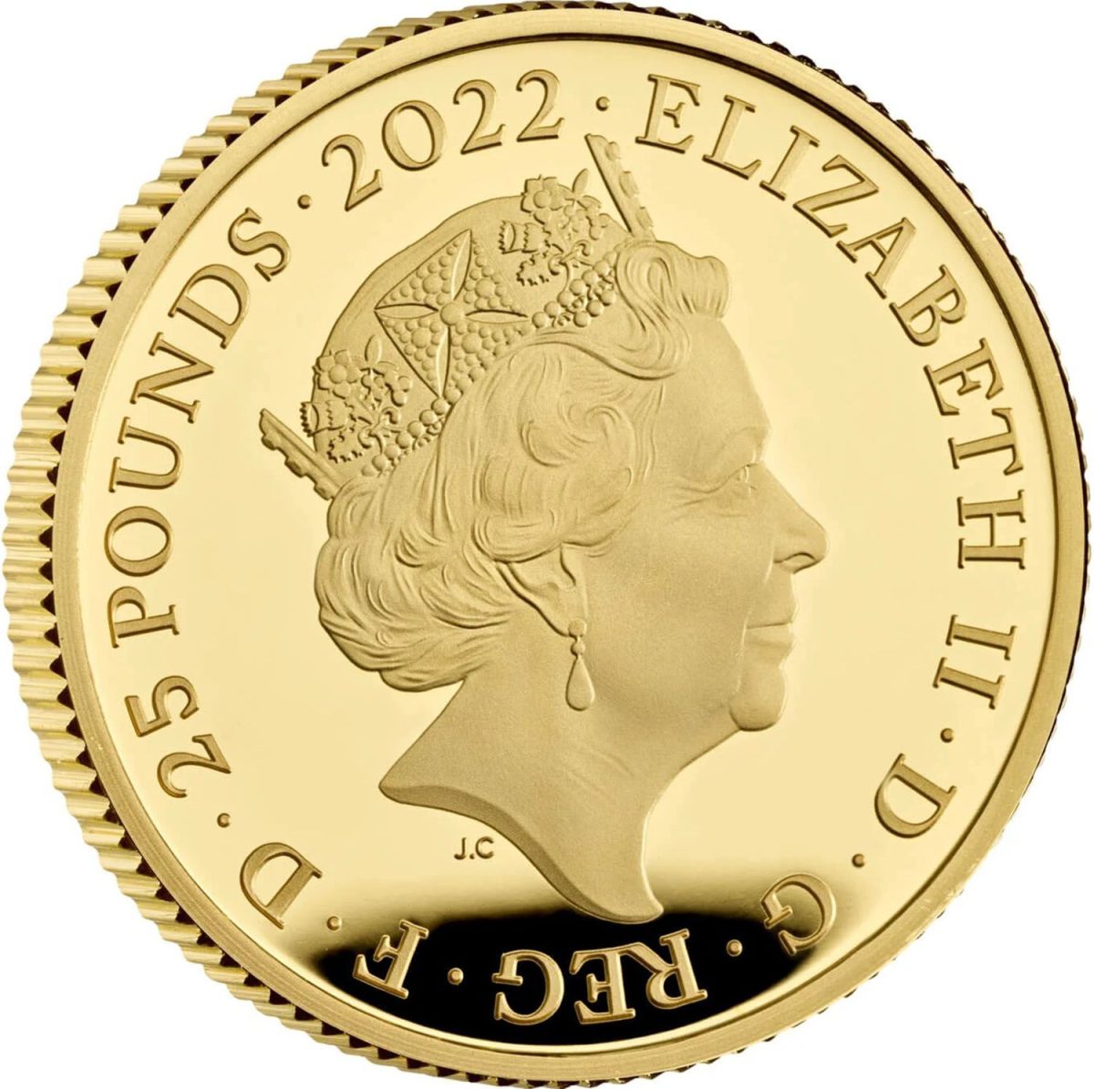 25 Pounds - Elizabeth II Prince William's Birthday; Gold Proof obverse