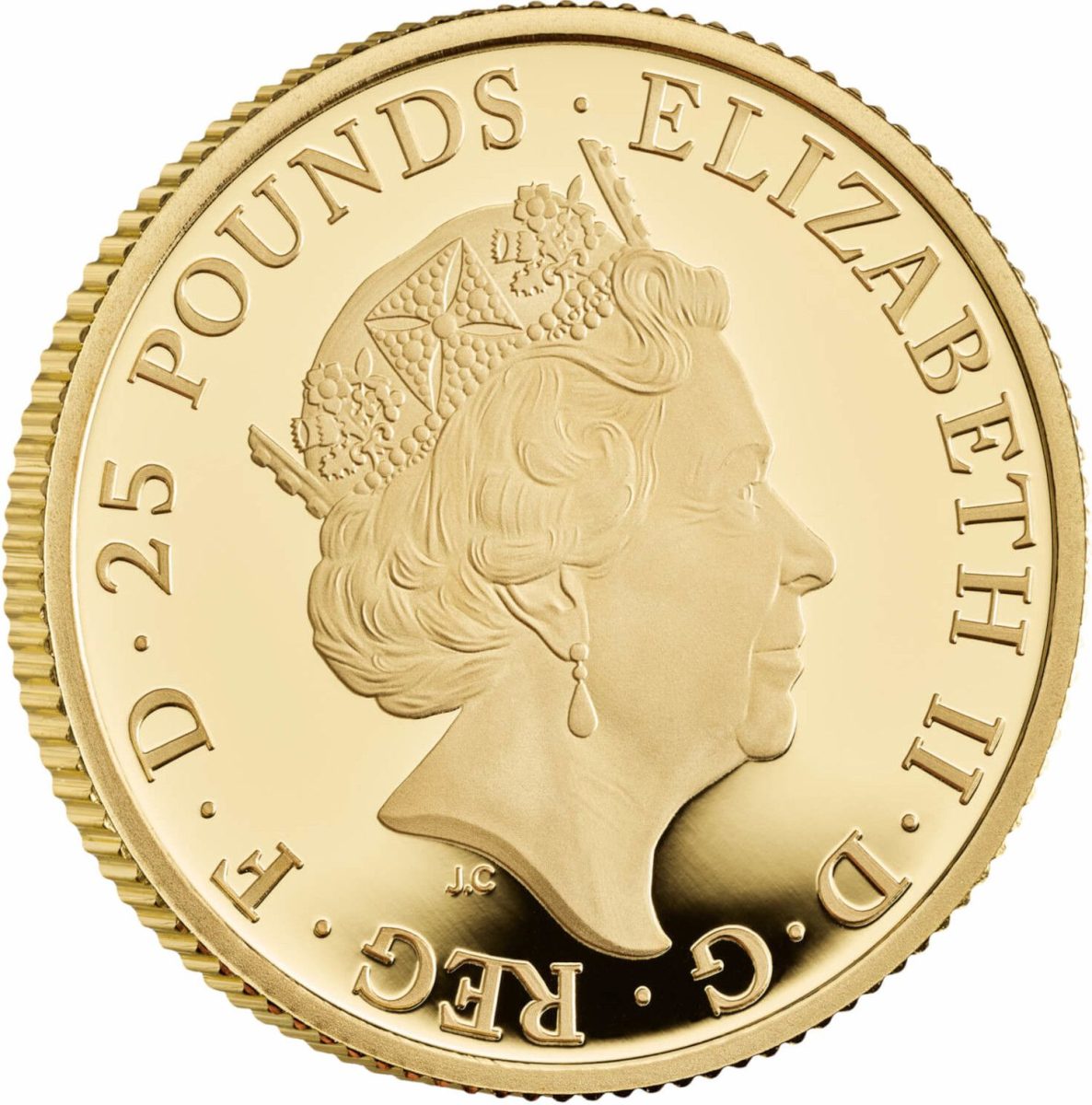 25 Pounds - Elizabeth II Seymour Panther; Gold Proof obverse
