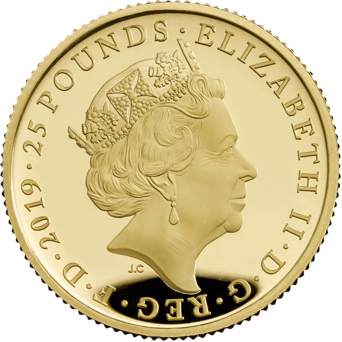 25 Pounds - Elizabeth II The Crown Jewels; Gold Proof obverse