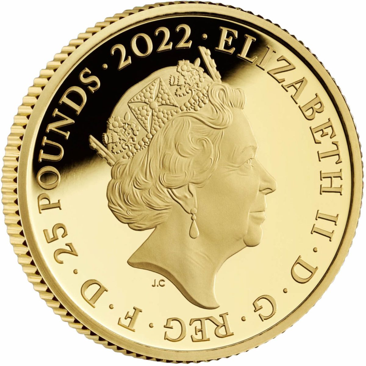 25 Pounds - Elizabeth II The Rolling Stones; Gold Proof obverse