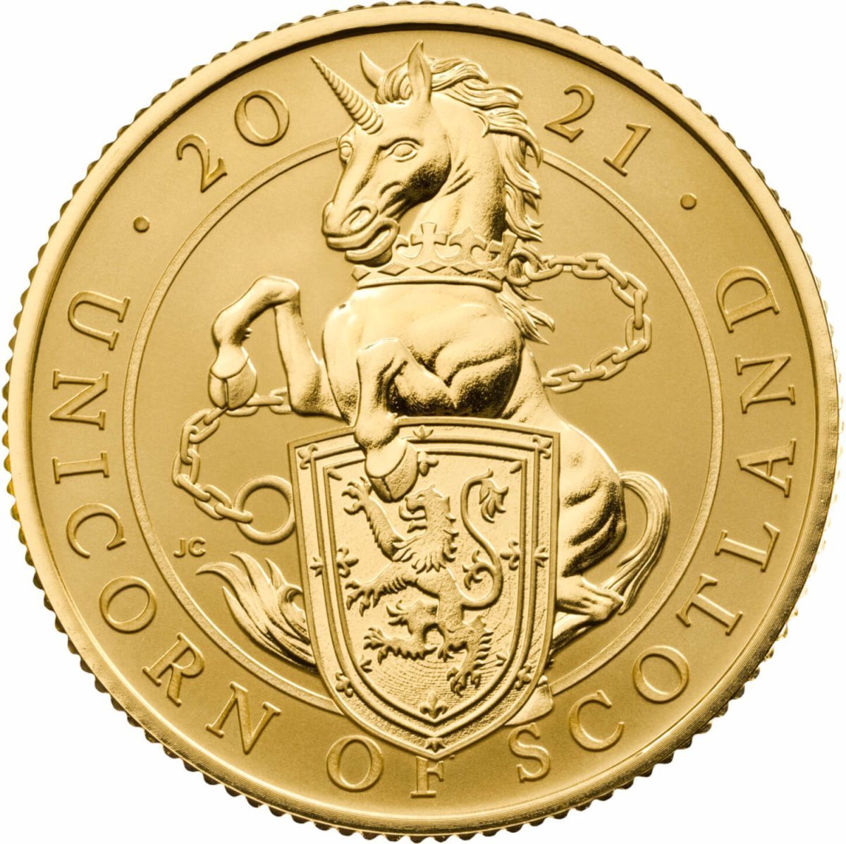 25 Pounds - Elizabeth II Unicorn of Scotland; Gold Proof reverse