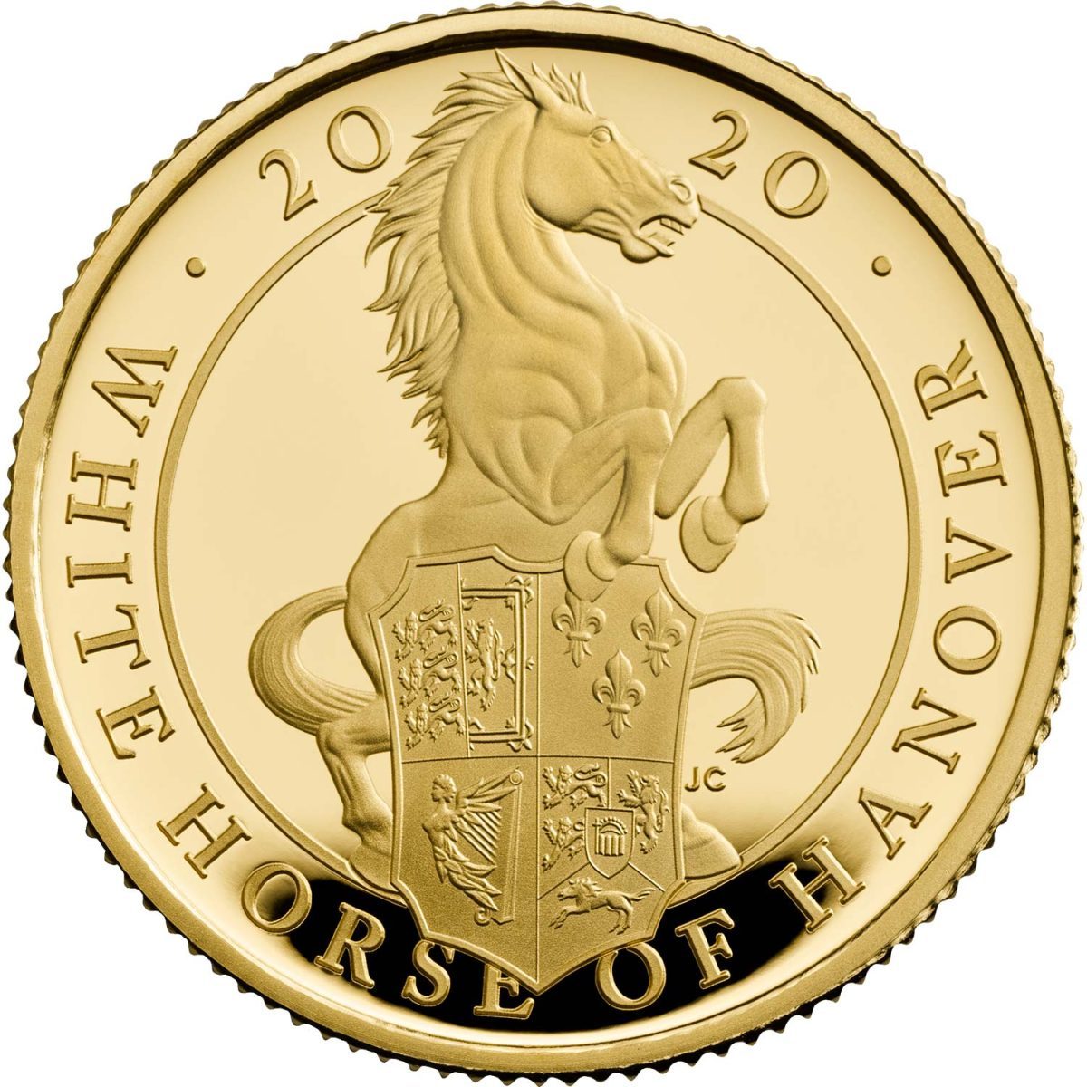 25 Pounds - Elizabeth II White Horse of Hanover; Gold Proof reverse