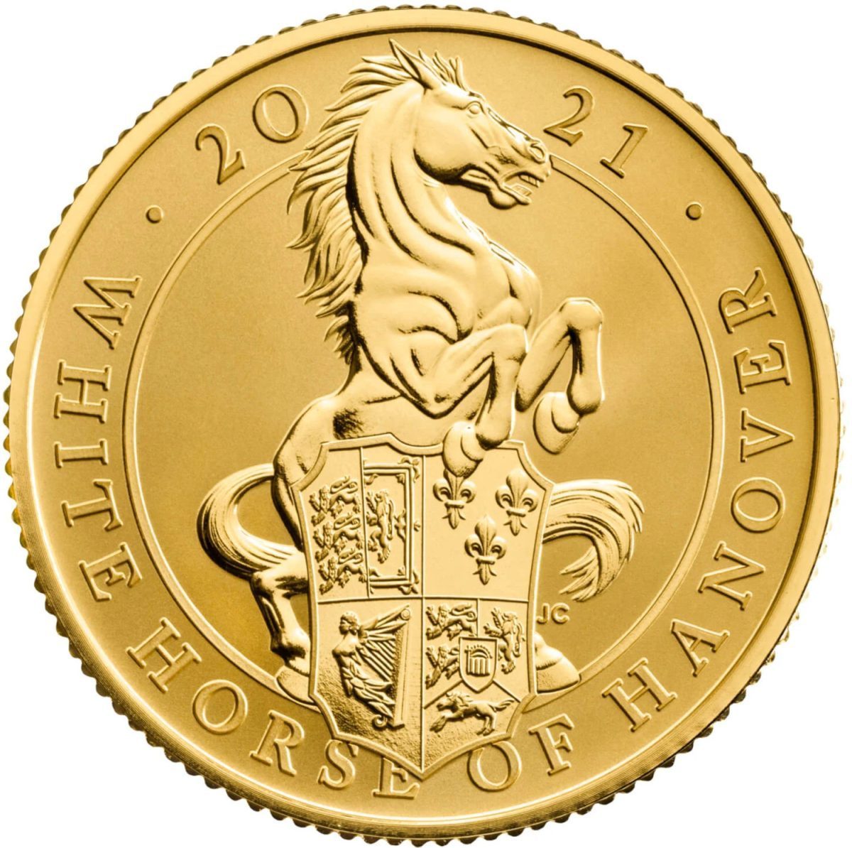 25 Pounds - Elizabeth II White Horse of Hanover; Gold Proof reverse