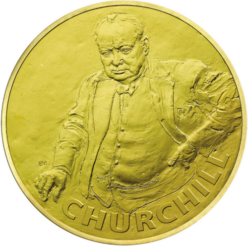 25 Pounds - Elizabeth II Winston Churchill; Gold Proof