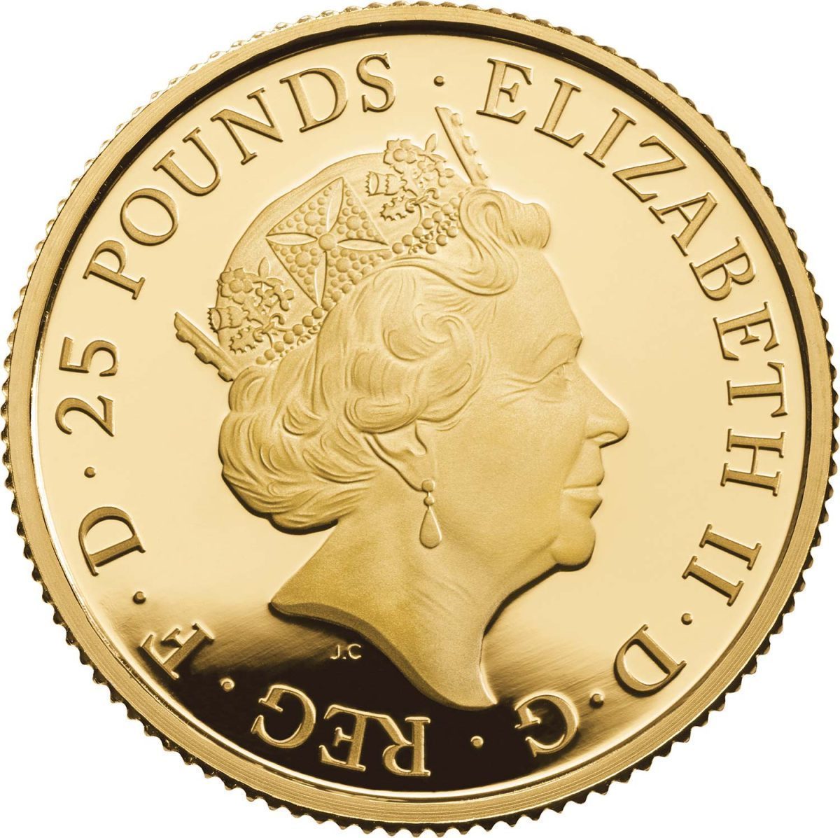 25 Pounds - Elizabeth II Year of the Rat; Gold Proof obverse