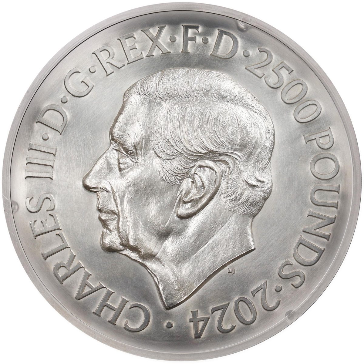 2500 Pounds - Charles III Paul McCartney; Silver Proof obverse
