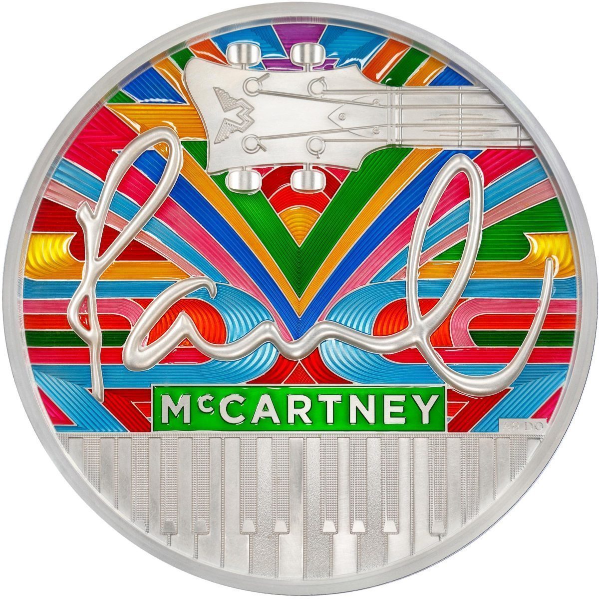 2500 Pounds - Charles III Paul McCartney; Silver Proof reverse