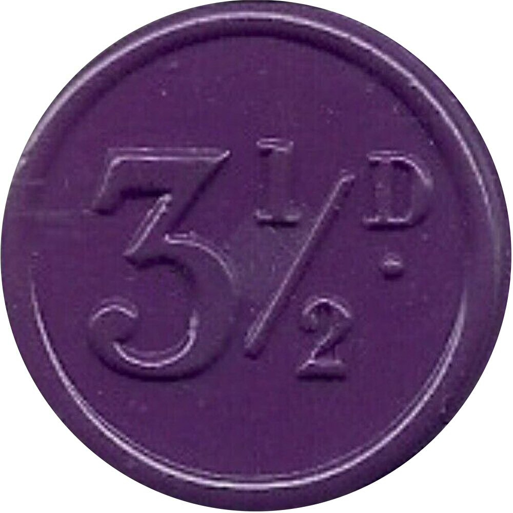 3½ Pence - Chesterfield Corporation Transport reverse