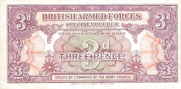 3 Pence - British Armed Forces 1st series obverse