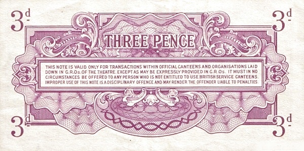 3 Pence - British Armed Forces 1st series reverse