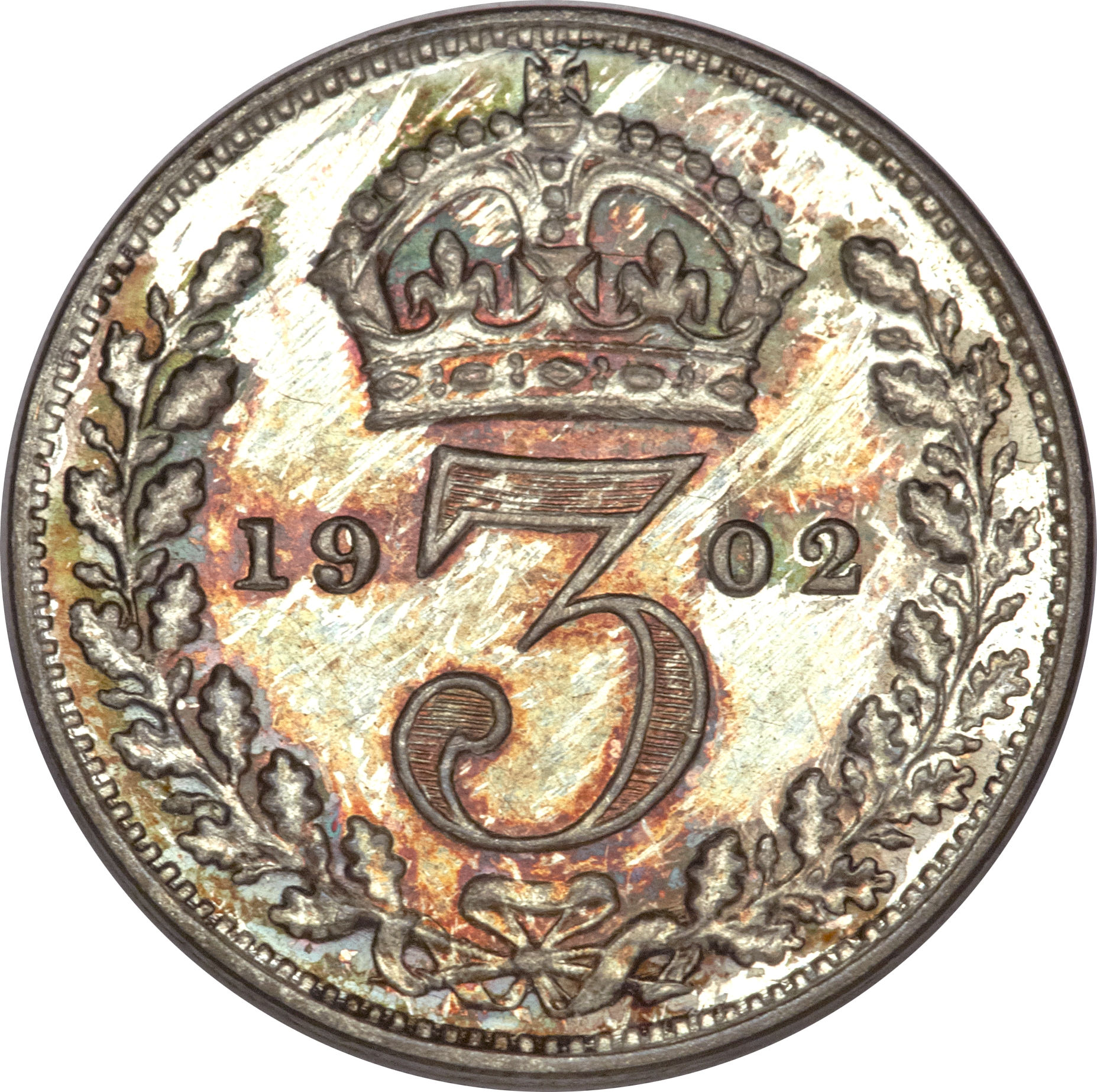 3 Pence - Edward VII incl. Maundy reverse
