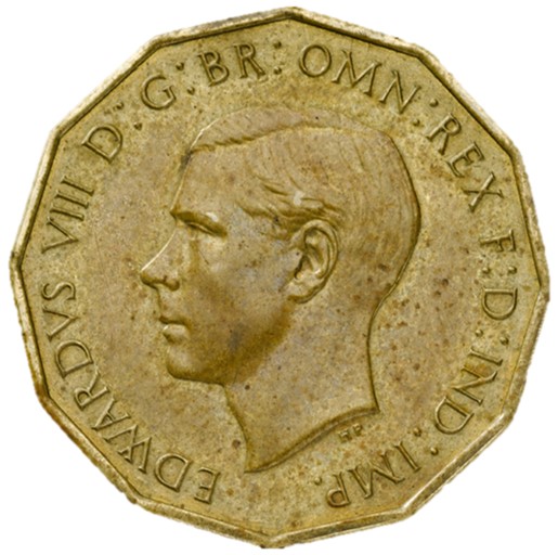 3 Pence - Edward VIII Pattern obverse