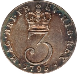 3 Pence - George III Normal numerals; incl. Maundy reverse